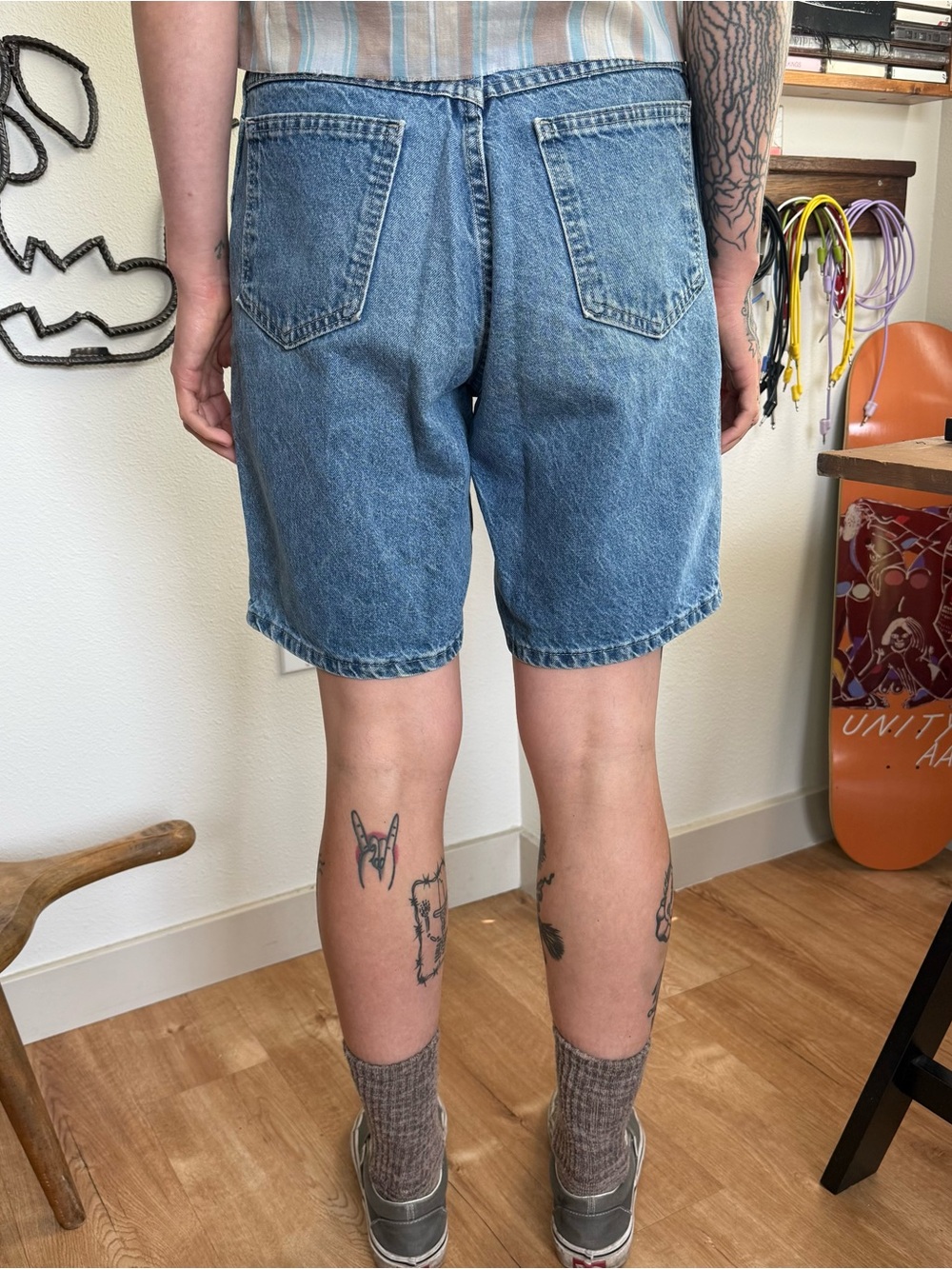 Vintage 80s 90s Jorts Denim Shorts USA ~ Size 28 - Picture 4 of 8